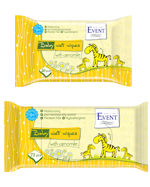 Почистващи кърпи Event Baby с лайка - овлажняващ ефект 